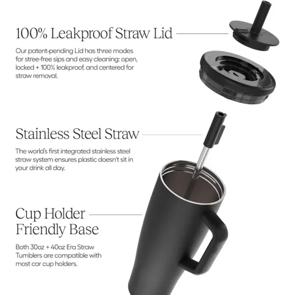 40oz Lavender Steel Tumbler with Straw - Image 3